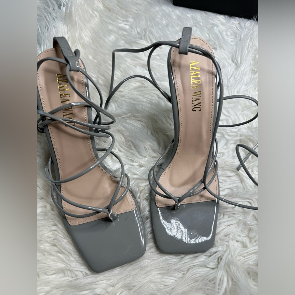 AKIRA AZALEA WANG NIGHTS IN MIAMI STILETTO SANDAL IN GREY - Picture 4 of 10